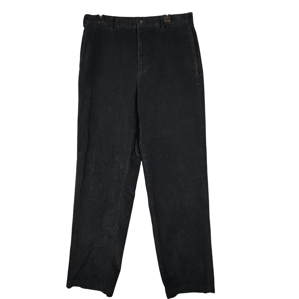 Brooks Brothers Hudson Corduroy Pants Mens W35 L33 Dark Blue Straight Leg‎
